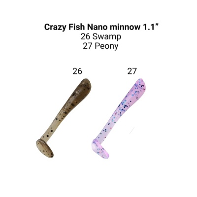 26/27 Силикон. приманки Crazy Fish Nano minnow 1.1 68-27-26/27-6