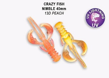 Силикон. приманки Crazy Fish Nimble 1.6  49-40-13d-6