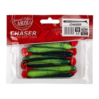 Силиконовая приманка AKKOI CHASER 75mm SC34