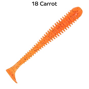 Силикон. приманки Crazy Fish Vibro Worm 3.  11-75-18-6