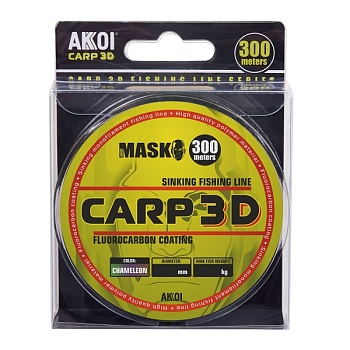 Леска AKKOIMASK CARP 3D 300m chameleon 0.50mm