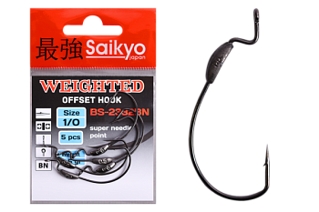Крючки Saikyo BS-2332 Weighted BN № 1/0 (5шт.)