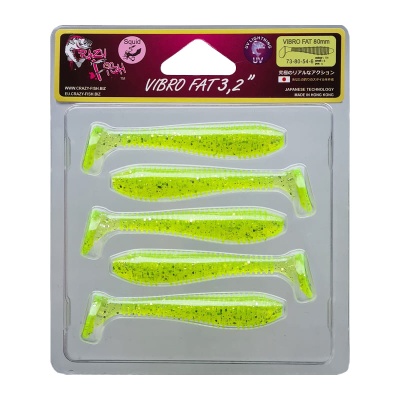 Силикон. приманки Crazy Fish Vibro Fat 3.2  73-80-54-6