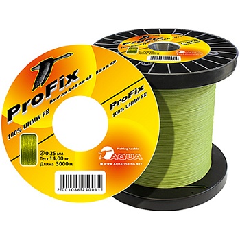 Плетеный шнур AQUA ProFix Olive 0.25mm 3000m 