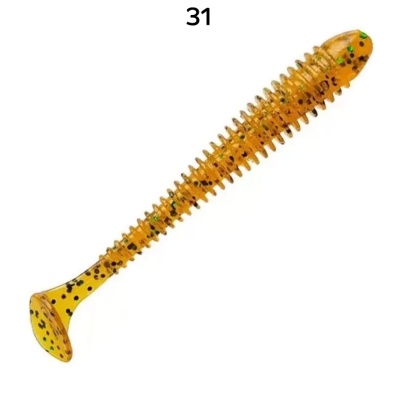 Силикон. приманки Crazy Fish Vibro Worm 3.4  12-85-31-6 