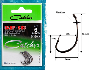 Крючок Catcher CARP  № 6