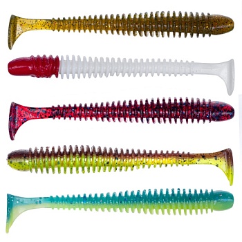 Силикон. приманки Crazy Fish Vibro Worm 4.  75-100-M120-6