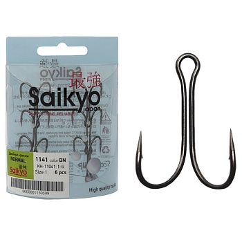 Крючки Saikyo двойн. Normal Shank KH-11041 № 1 BN (100шт.)
