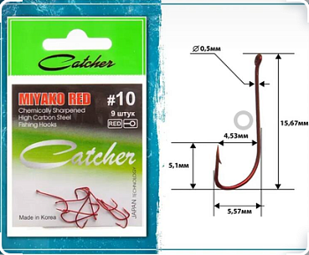 Крючок Catcher MIYAKO RED  №12