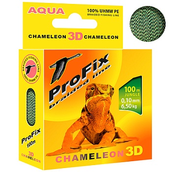 Плетеный шнур AQUA ProFix Chameleon 3D Jungle 0.10mm 100m 