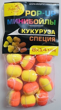 Бойлы Dolphin 6/10 плавающие(кукуруза-специи)