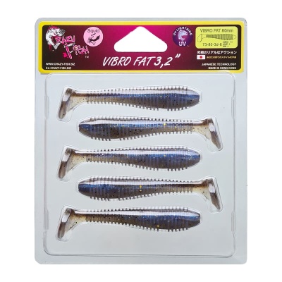 Силикон. приманки Crazy Fish Vibro Fat 3.2  73-80-3d-6