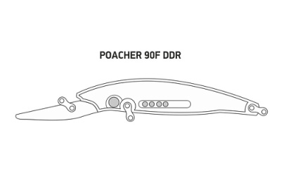 Воблер LureMax POACHER 90F DDR-023 12гр. плавающий