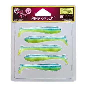 Силикон. приманки Crazy Fish Vibro Fat 3.2  73-80-40d-6
